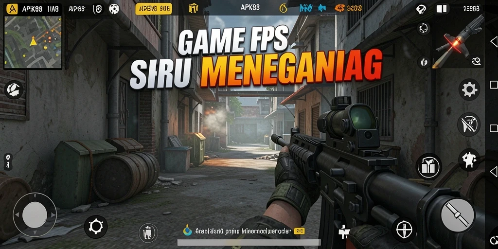 Gameplay APEK88 menampilkan pertempuran FPS yang mendebarkan dan seru.