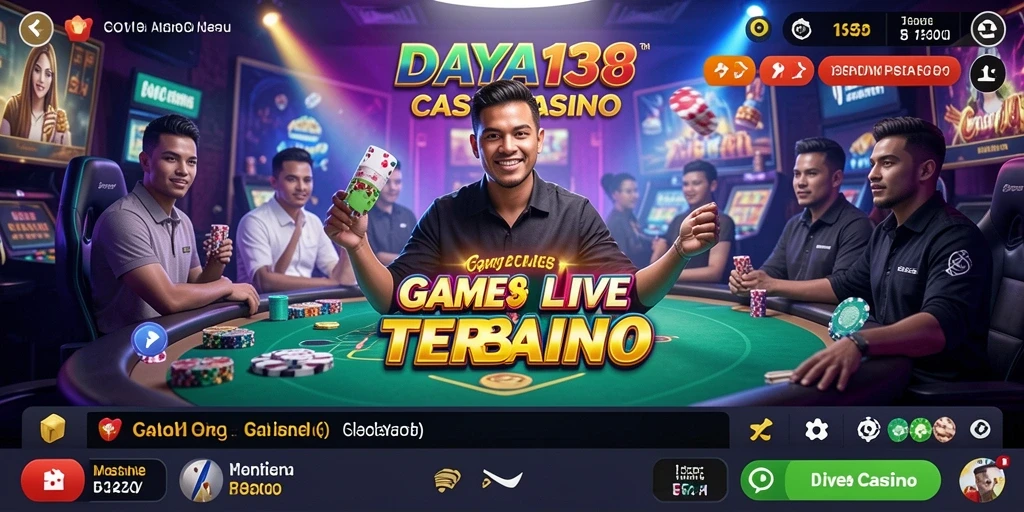 Gameplay menarik di aplikasi Live Casino DAYA138 dengan dealer profesional.