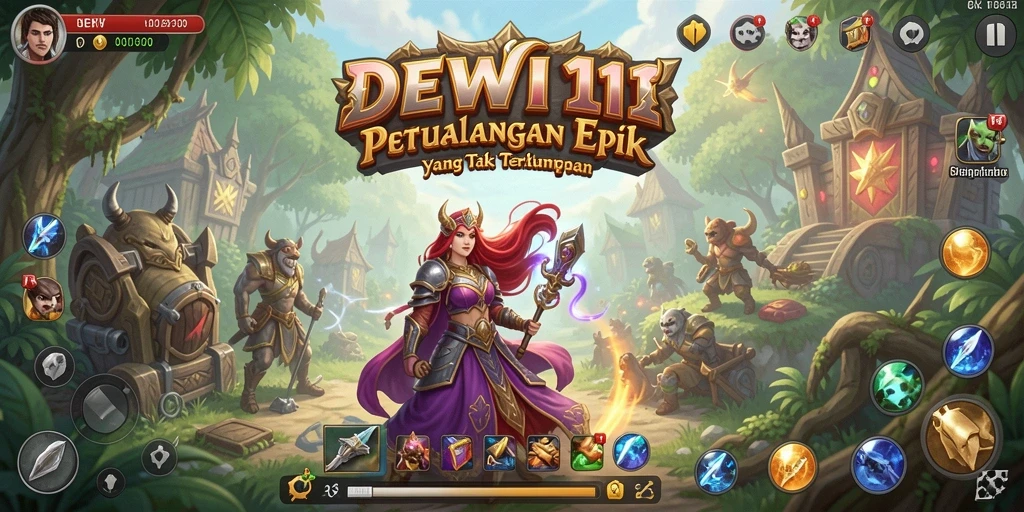 Screenshot utama DEWI11 menampilkan gameplay petualangan yang menarik.