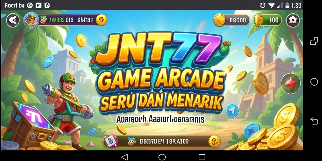 Screenshot JNT777 menampilkan gameplay arcade yang seru dan menegangkan.