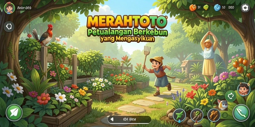 Gameplay menarik MERAHTOTO saat mengelola kebun.