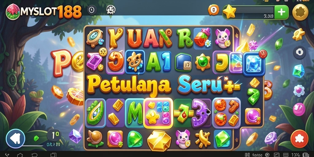 Screenshot gameplay MYSLOT188 yang menampilkan keseruan mencocokkan simbol.
