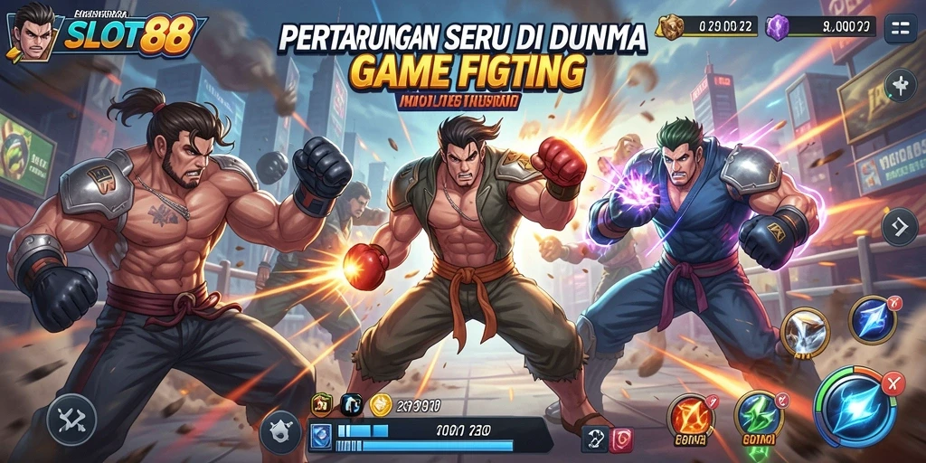 Tampilan menarik gameplay pertarungan di SLOT88.