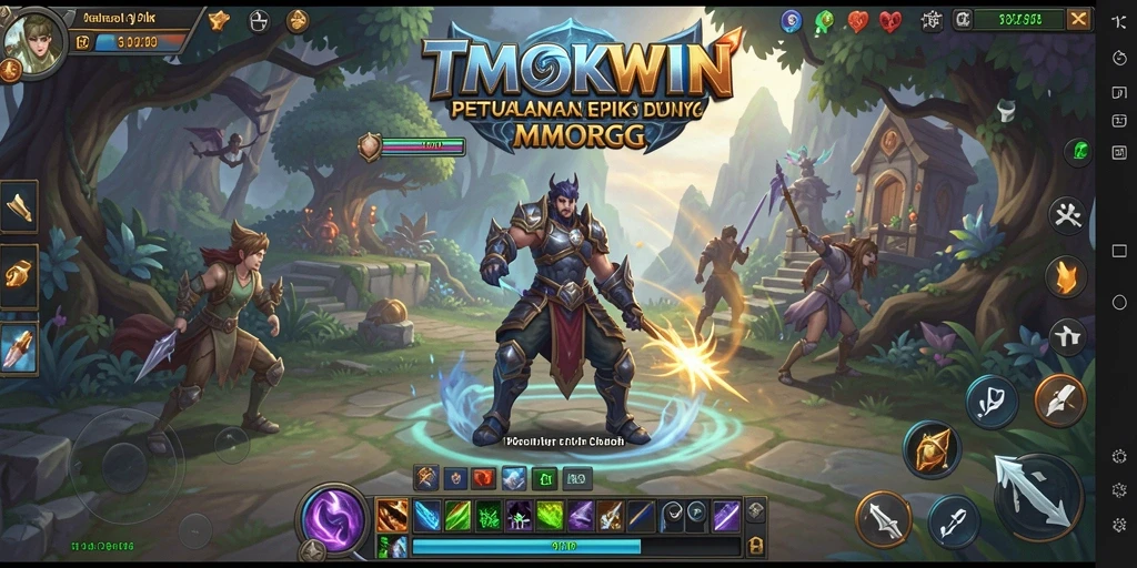 Tangkapan layar TMOKWIN menampilkan aksi pertempuran yang mendebarkan.
